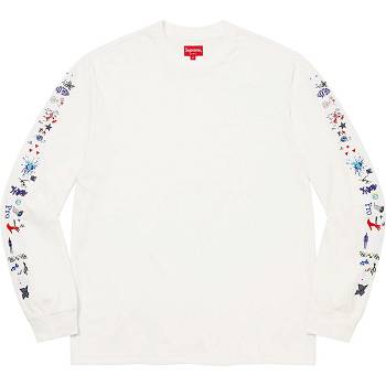 Supreme AOI Icons L/S Top Džemperi Bijele | HR276RW