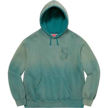 Supreme Overdyed S Logo Hooded Dukserice Tamnoplave | HR311DN